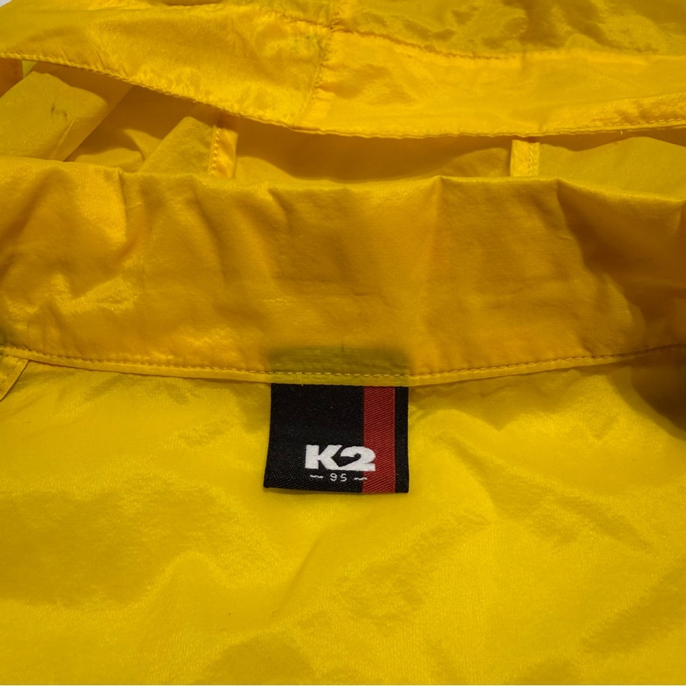 K2 Windbreaker Jacket from Korea Yellow and Black Hooded Jacket Women’s Small - Picture 4 of 9